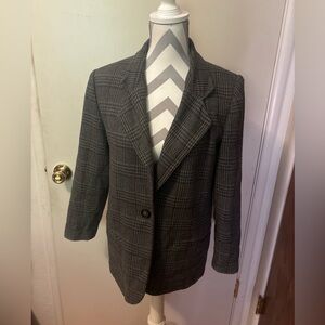 Sag Harbor Vintage Women’s Wool Blend Single Button Classic Blazer